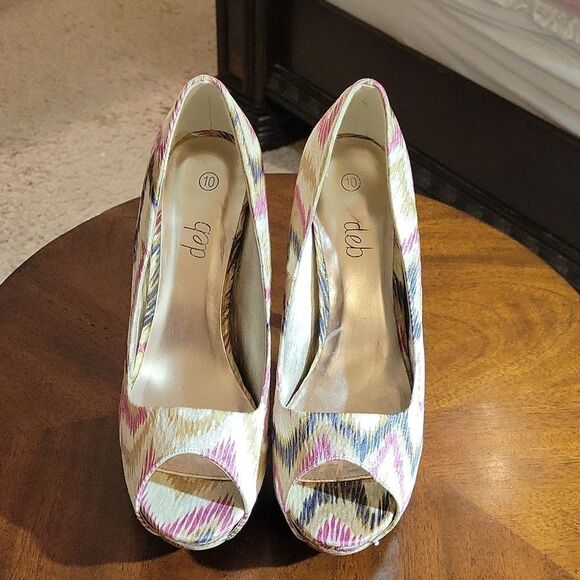 DEB WOMEN"S PEEP TOES HIGH HEEL STILETTOS PUMP SHOES - Picture 4 of 15